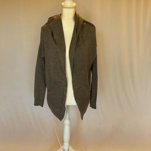 Lululemon Gray Ribbed Sweater Hoodie